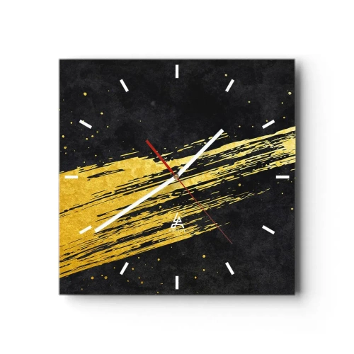 Väggklocka - Klocka på glas - Hoppa in i hyperrymden - 30x30 cm