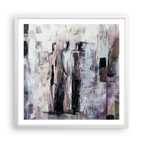 Affisch i vit ram - De mystiska tre - 60x60 cm