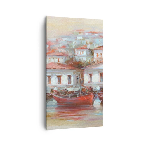 Canvastavla - Bild på duk - Lycklig stad - 45x80 cm