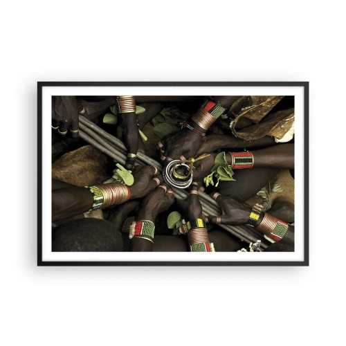 Affisch i svart ram - Vi är tillsammans - 91x61 cm