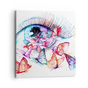 Canvastavla - Bild på duk - Ögonens sagolika charm - 70x70 cm