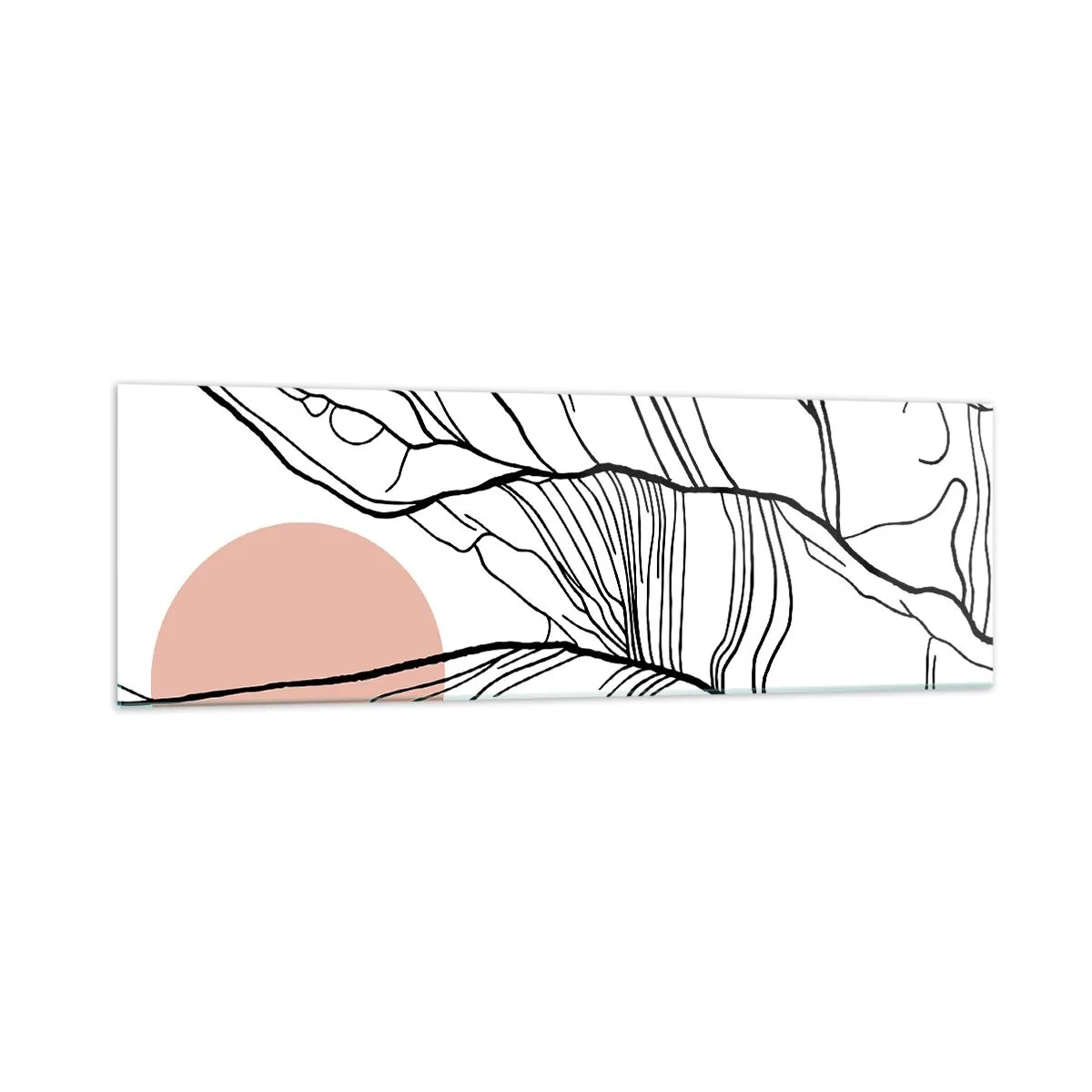 Glastavla - Bild på glas - I grenarnas nät - 160x50 cm