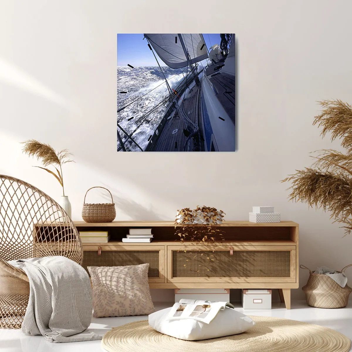 Väggklocka - Klocka på glas - Jag vet hur det är att vara en fågel - 40x40 cm