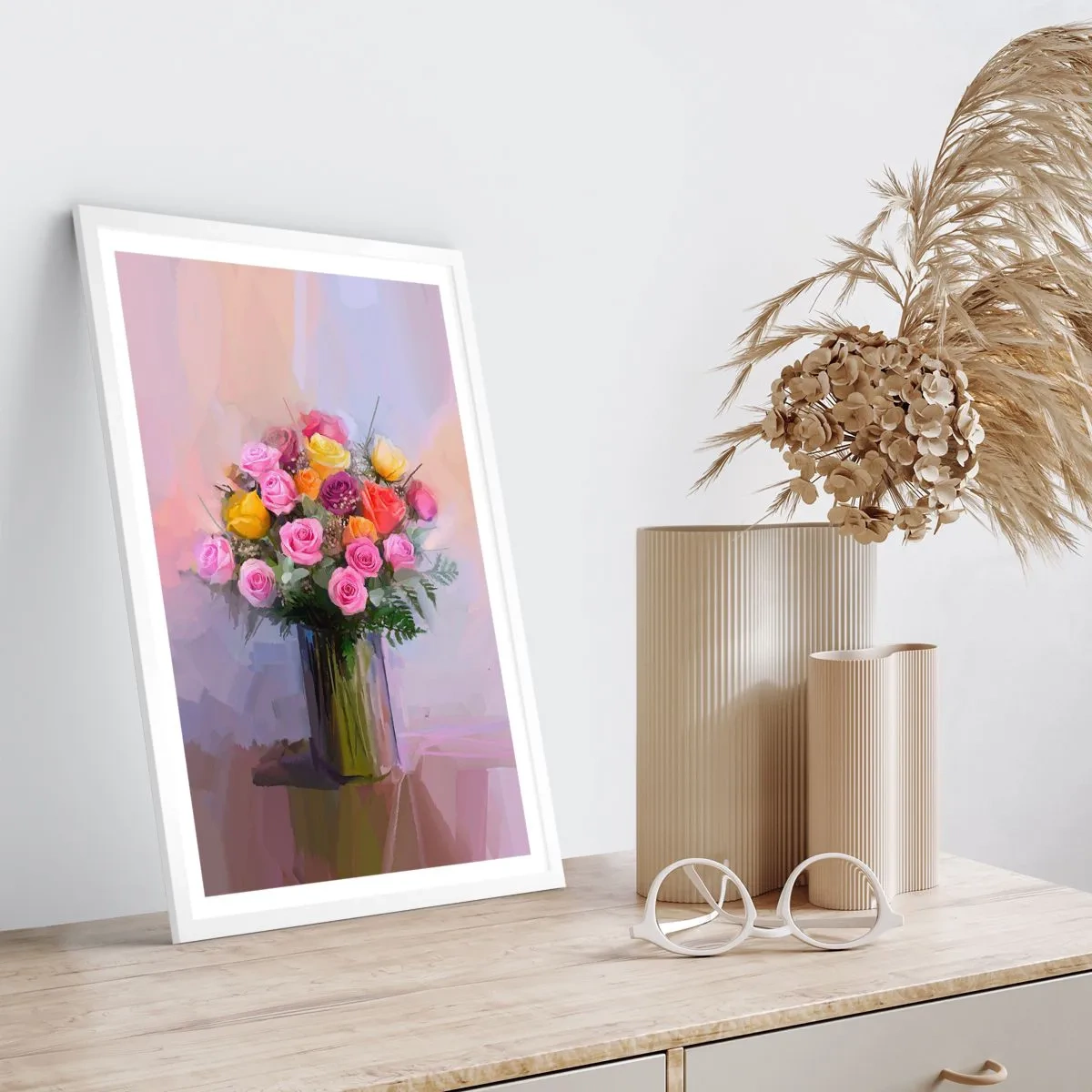 Affisch i vit ram - Stoppad skönhet - 50x70 cm