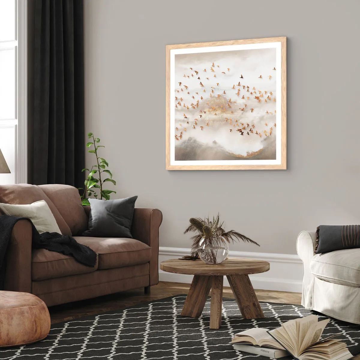 Affisch i ram av ljusek - Det är dags... - 30x30 cm