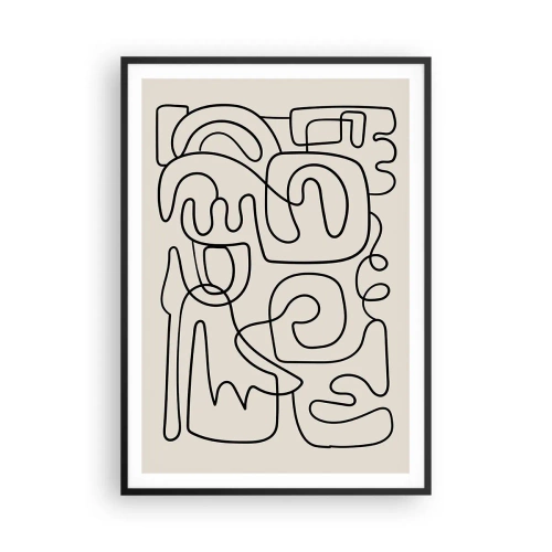 Affisch i svart ram - Följ spåret - 70x100 cm