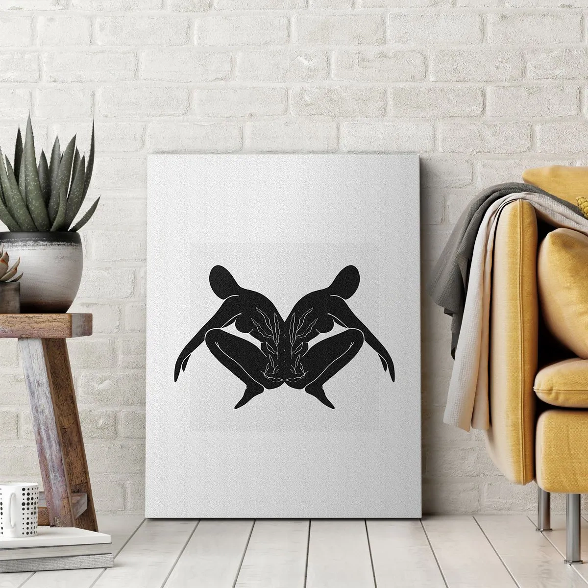 Canvastavla - Bild på duk - En delad själ - 65x120 cm