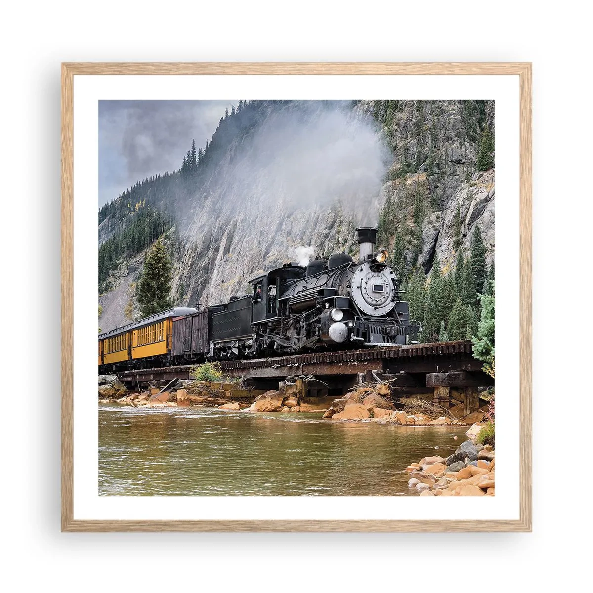 Affisch i ram av ljusek - Vart ska du? Vart? - 60x60 cm