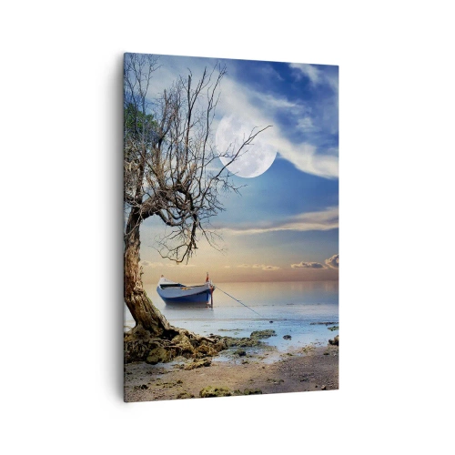 Canvastavla - Bild på duk - Är det slut eller början? - 70x100 cm