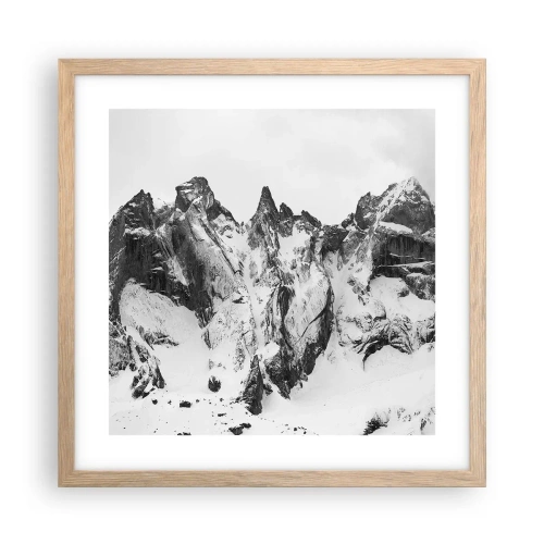 Affisch i ram av ljusek - Granitfarlig bergsrygg - 40x40 cm