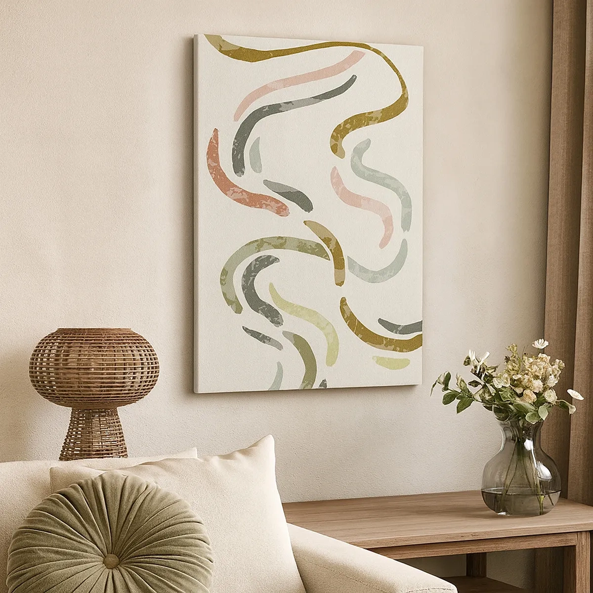 Canvastavla - Bild på duk - Abstraktionens glada dans - 50x70 cm