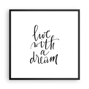 Affisch i svart ram - Of course - 60x60 cm