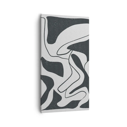 Canvastavla - Bild på duk - Abstrakt lek i en labyrint - 55x100 cm