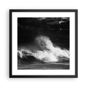 Affisch i svart ram - Utmaning accepterad! - 40x40 cm