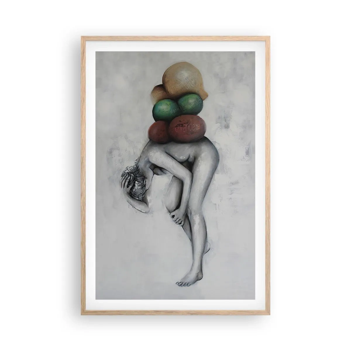 Affisch i ram av ljusek - Livets börda - 61x91 cm