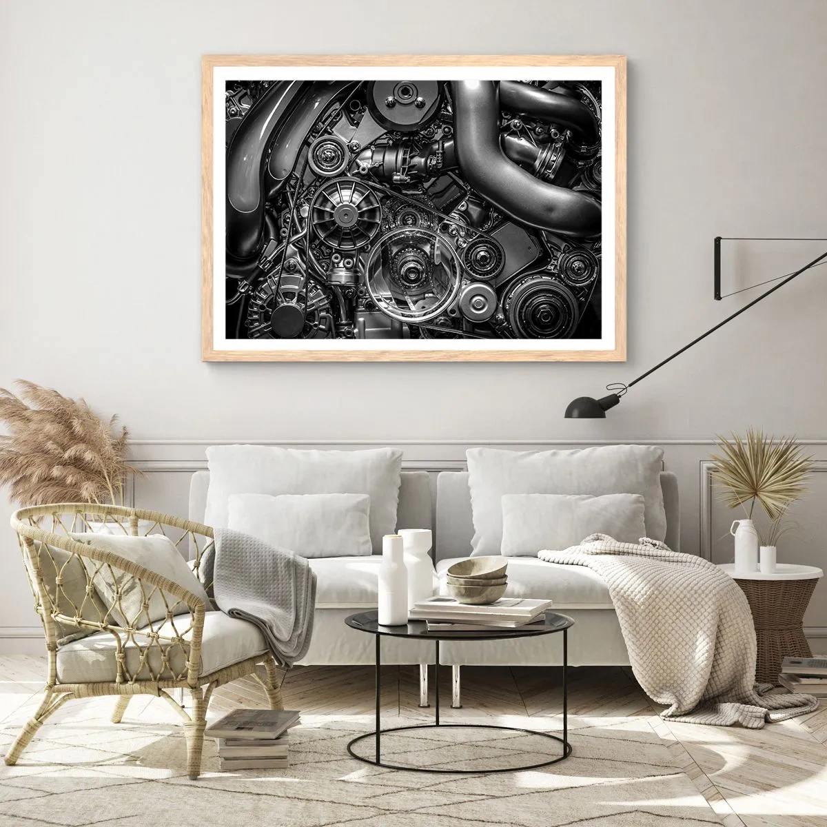 Affisch i ram av ljusek - Mekanikens poesi - 70x50 cm