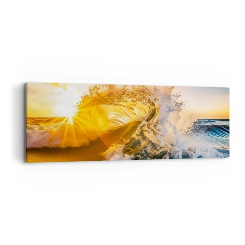 Canvastavla - Bild på duk - Lek i sanden - 90x30 cm