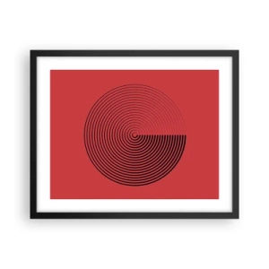 Affisch i svart ram - Cirkulär rörelse - 50x40 cm