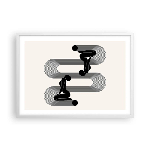 Affisch i vit ram - Sensuell symmetri - 70x50 cm