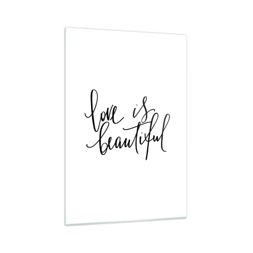 Glastavla - Bild på glas - Läs och upprepa - 70x100 cm