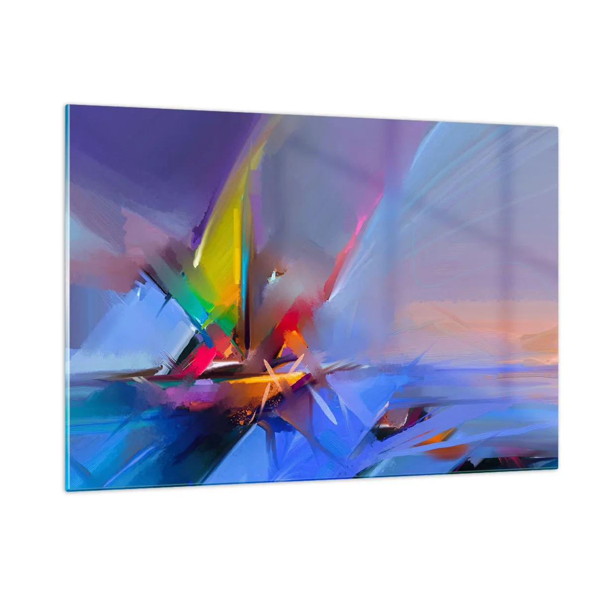Glastavla - Bild på glas - Snabb som en fågel - 120x80 cm