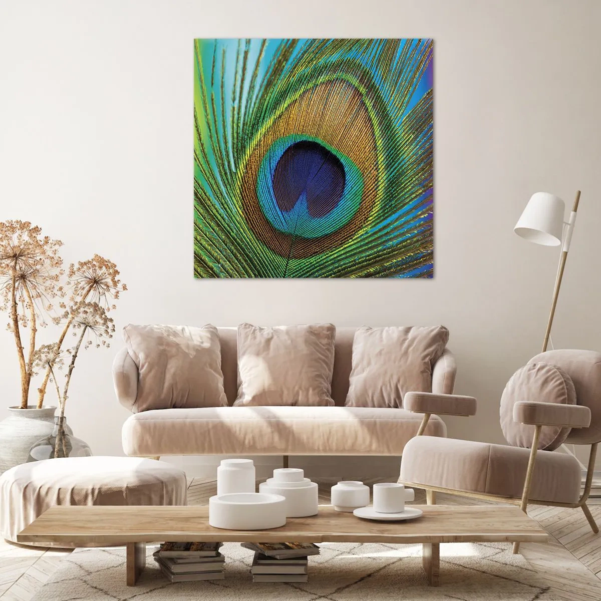 Canvastavla - Bild på duk - Öga mot öga - 40x40 cm