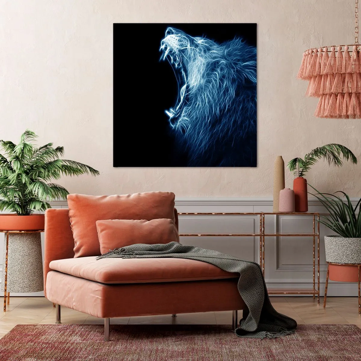 Canvastavla - Bild på duk - Kungens brinnande ilska - 60x60 cm