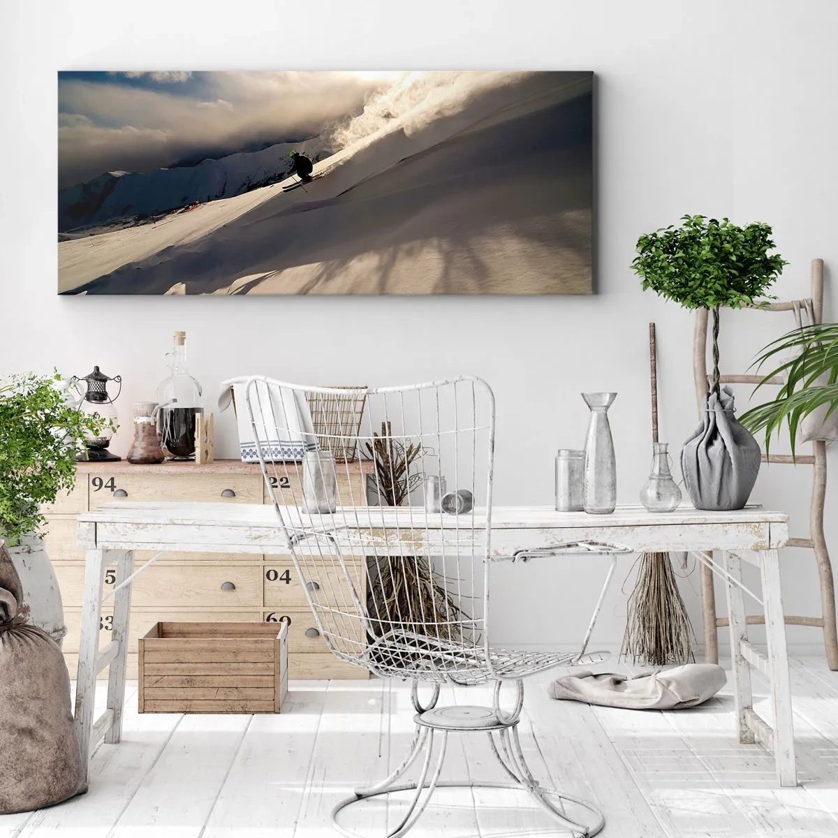 Canvastavla - Bild på duk - Fjällutmaningen accepterad - 140x50 cm