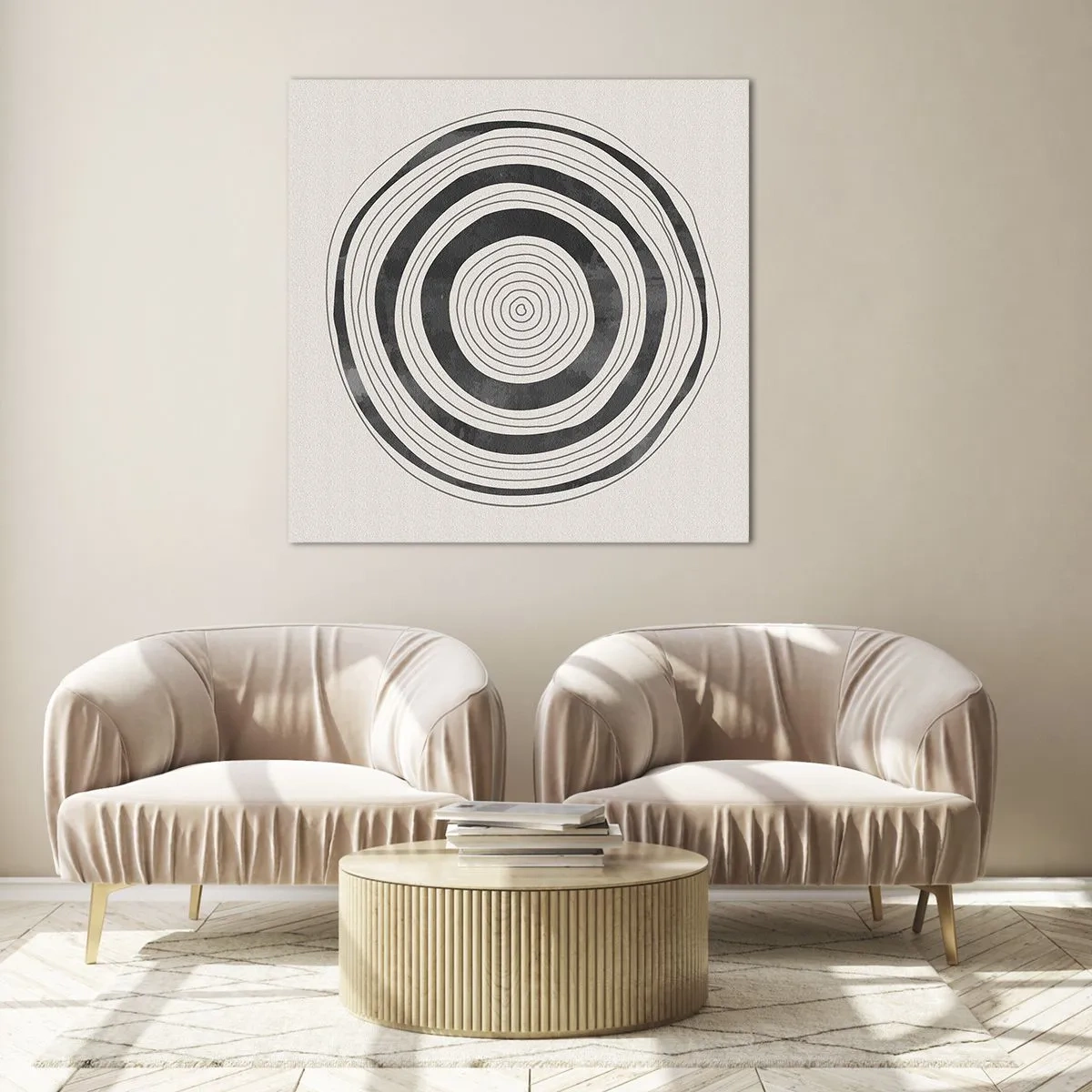 Glastavla - Bild på glas - De viktiga sakerna däremellan - 60x60 cm