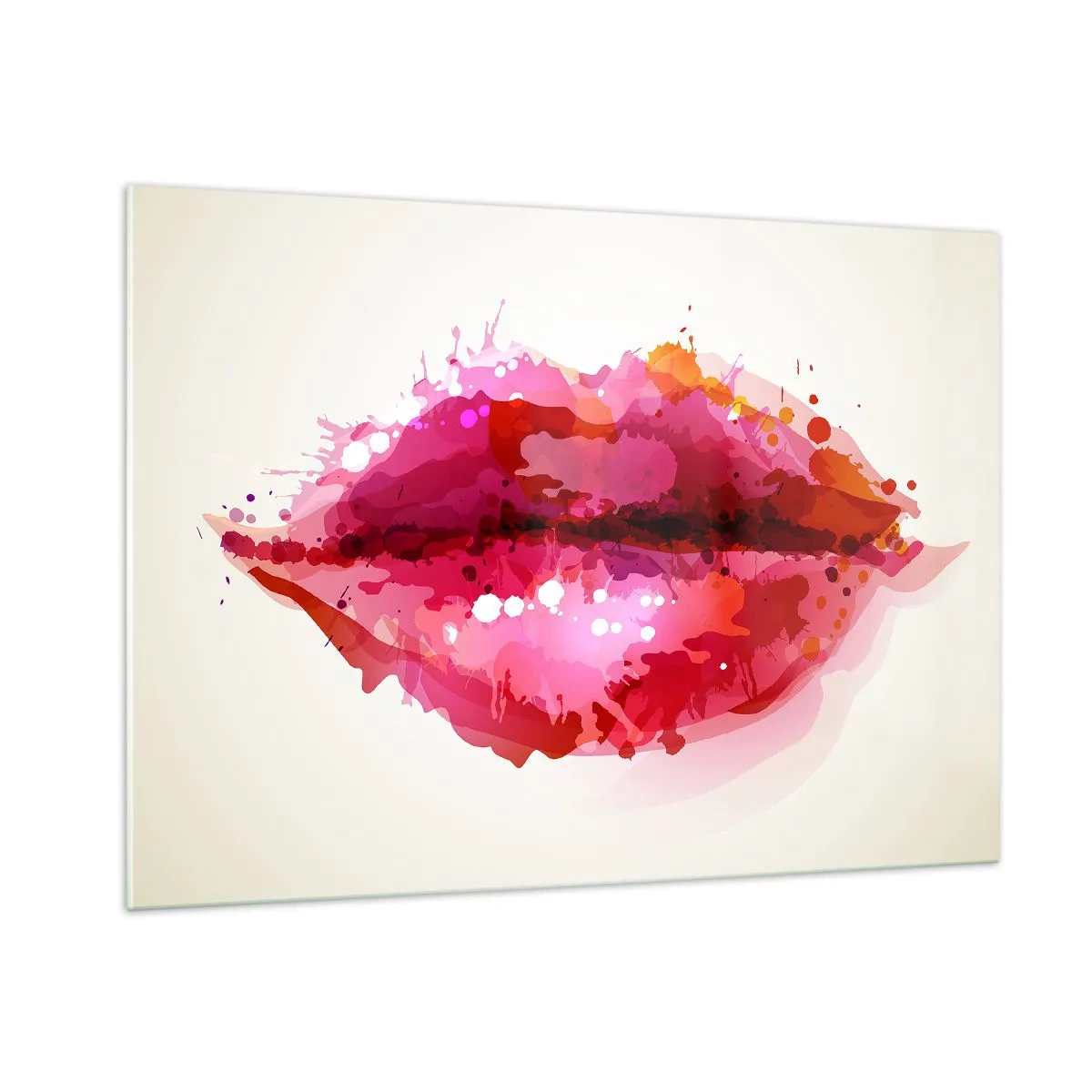 Glastavla - Bild på glas - Rödare nyans än rött - 100x70 cm