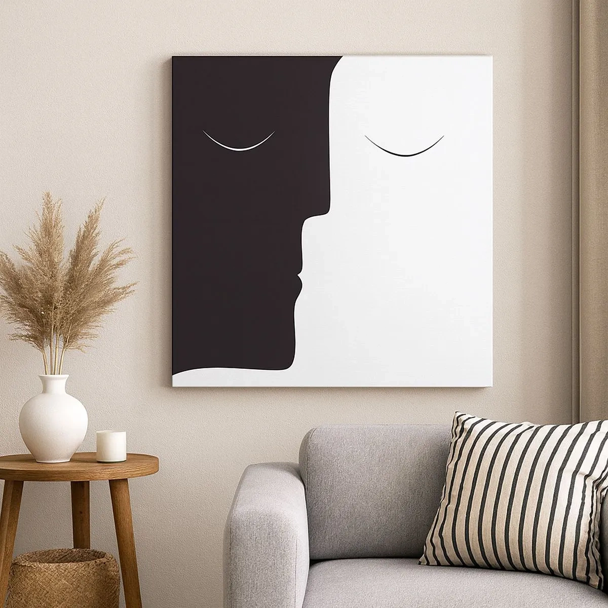 Canvastavla - Bild på duk - Motsatsernas enhet - 30x30 cm