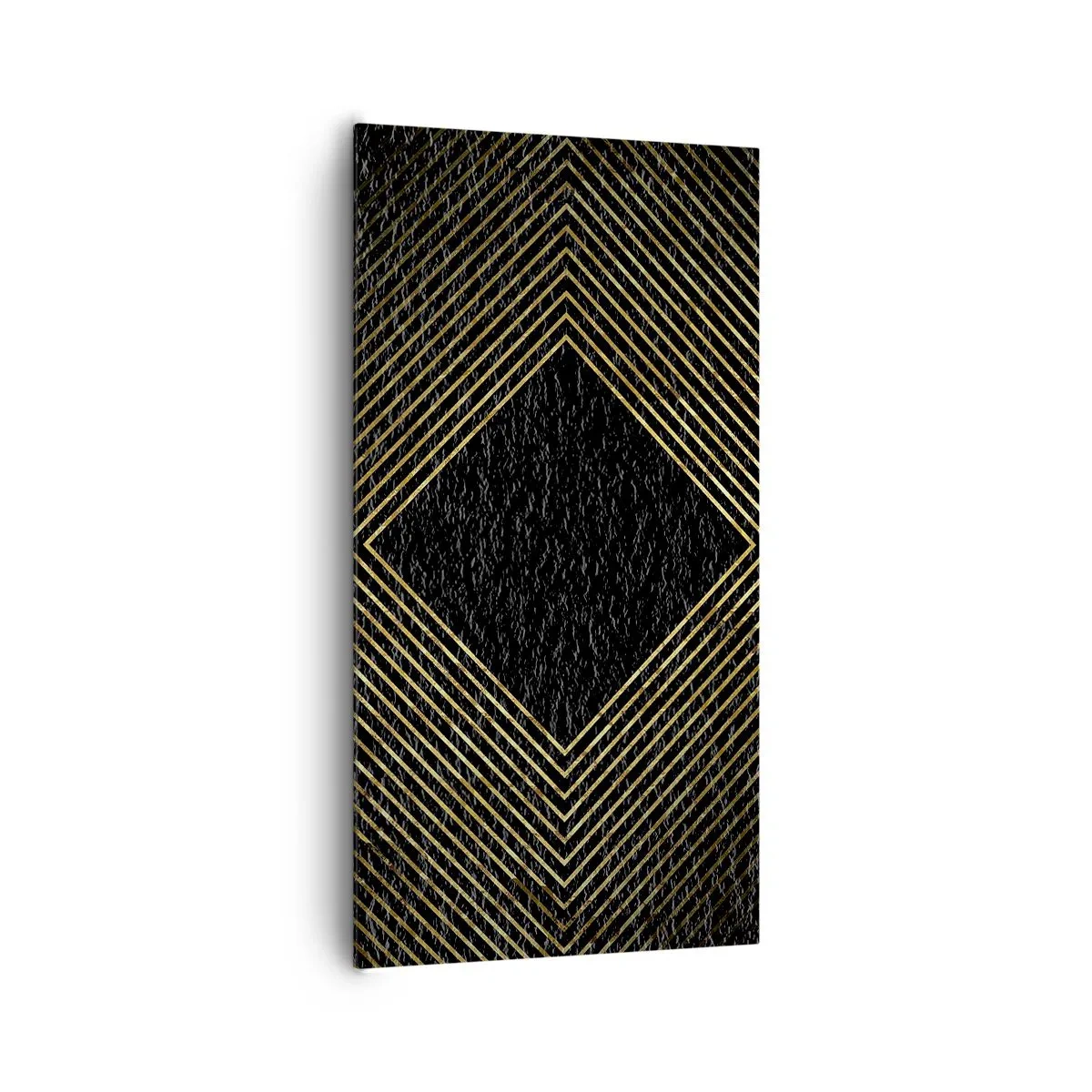 Canvastavla - Bild på duk - Geometri i glamourstil - 65x120 cm