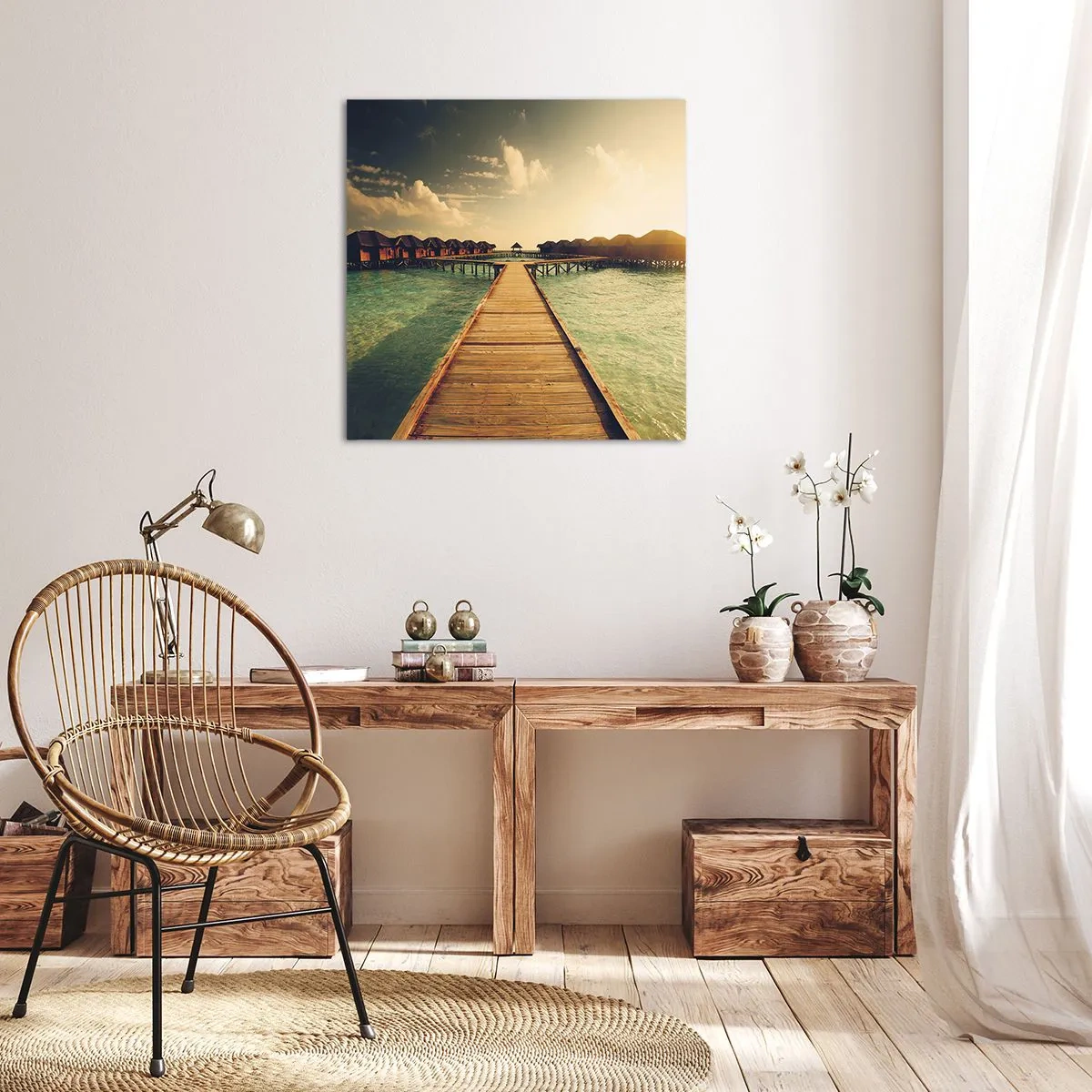 Canvastavla - Bild på duk - Varm inbjudan - 60x60 cm