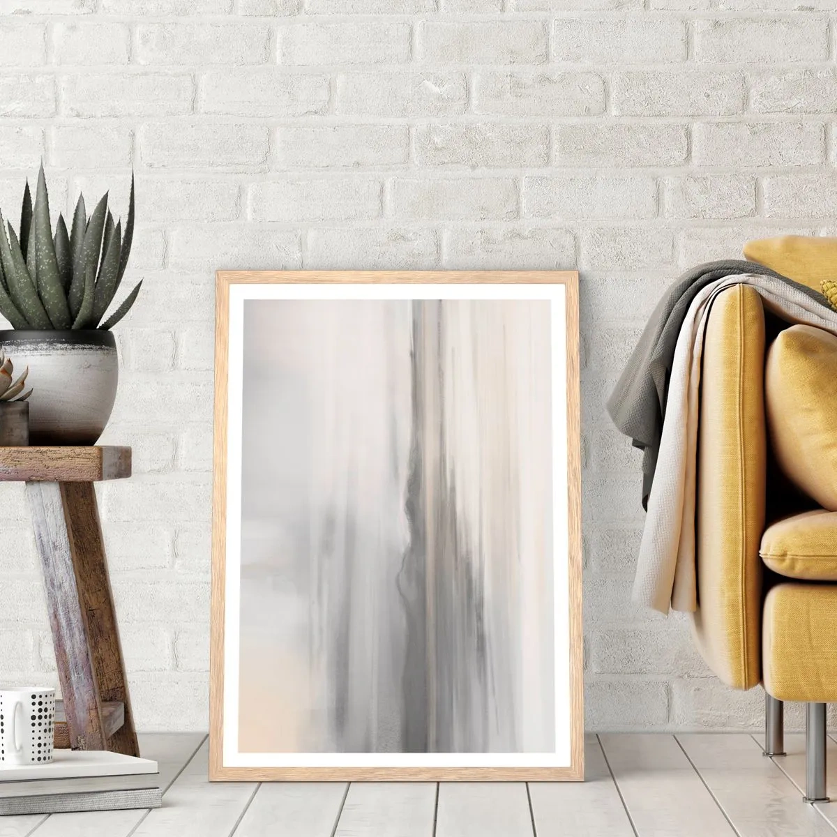 Affisch i ram av ljusek - En eftertänksam bakgrund - 70x100 cm