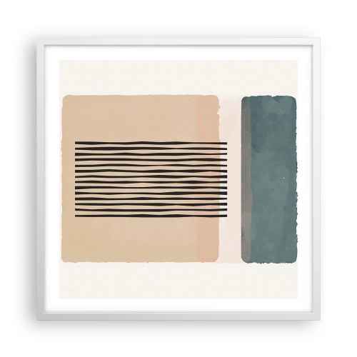 Affisch i vit ram - Allt väl - 60x60 cm