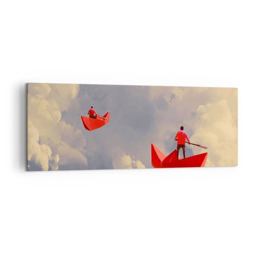 Canvastavla - Bild på duk - Drömmarnas utflykt - 140x50 cm