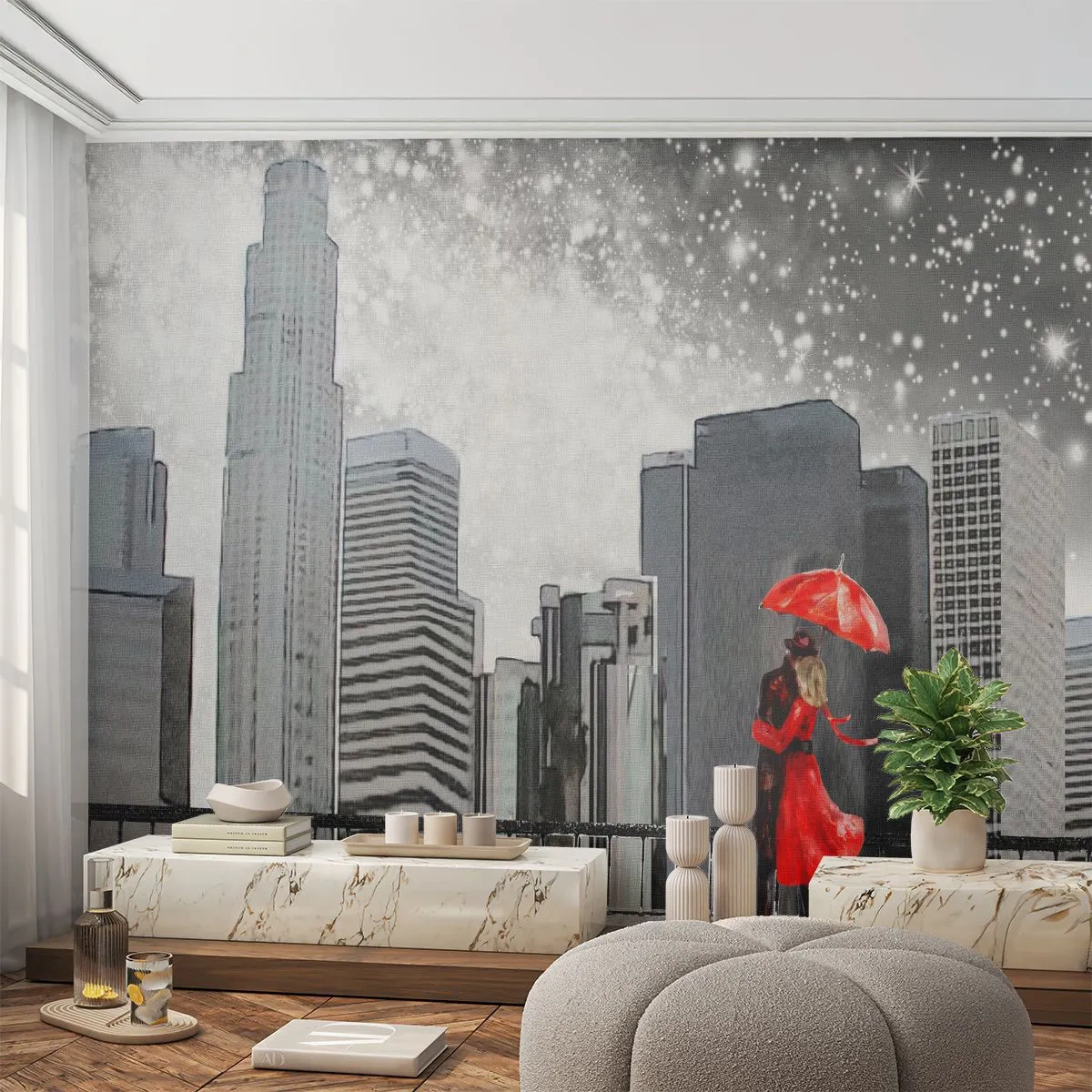 Självhäftande Fototapet Deluxe Sticker - Människan är inte sten - New York, Stad, Kärlek - 250x175 cm
