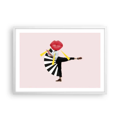 Affisch i vit ram - Surrealistisk pop-art - 70x50 cm