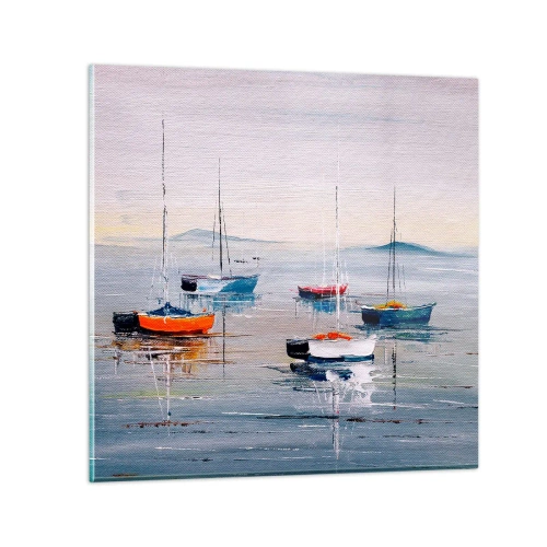 Glastavla - Bild på glas - En välförtjänt vila - 60x60 cm