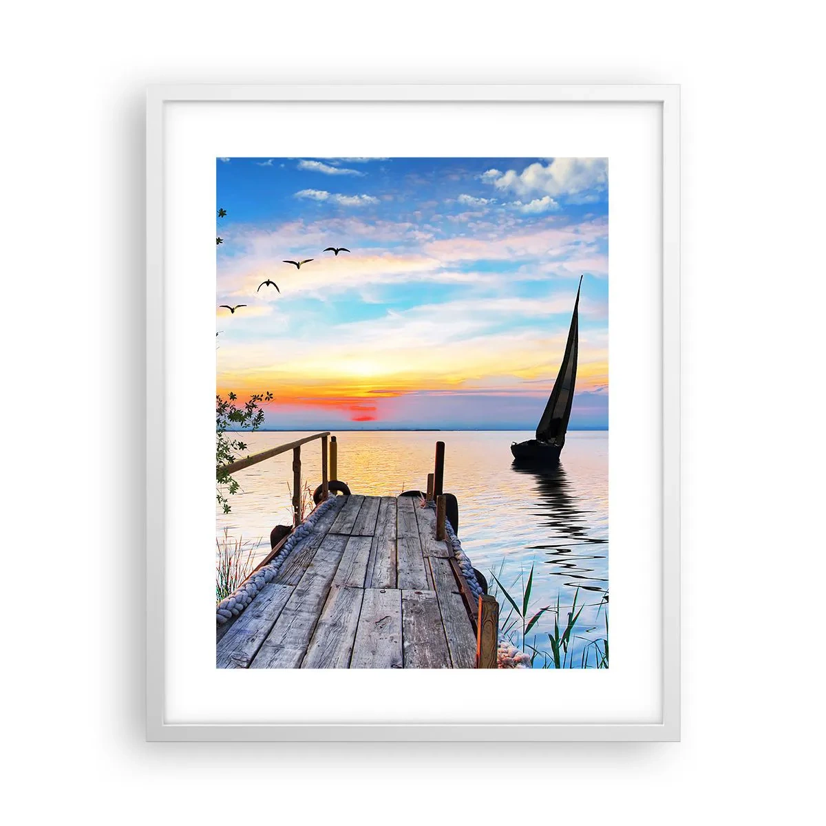 Affisch i vit ram - God kväll - 40x50 cm