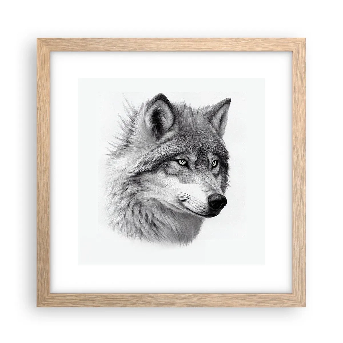 Affisch i ram av ljusek - Alfa - utan tvekan - 30x30 cm