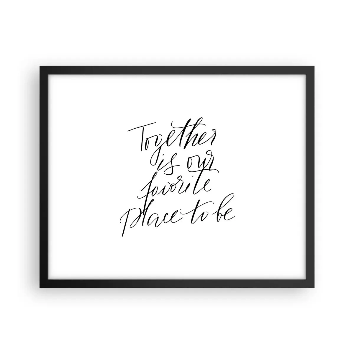 Affisch i svart ram - Känner du också det? - 50x40 cm