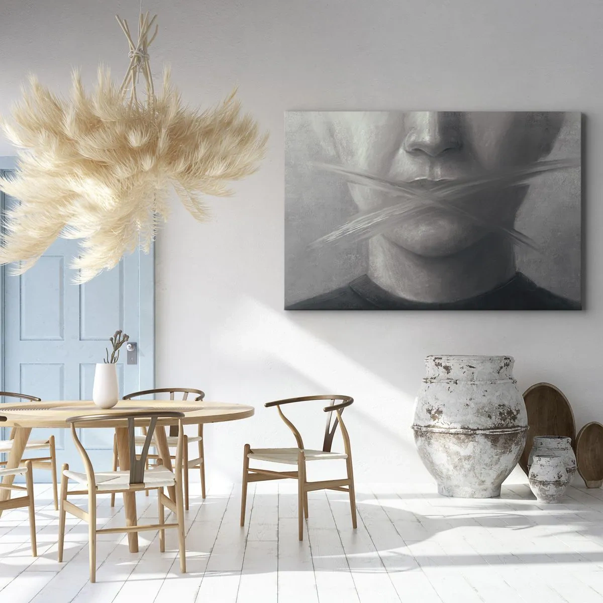 Canvastavla - Bild på duk - Inte ett ord - 100x70 cm