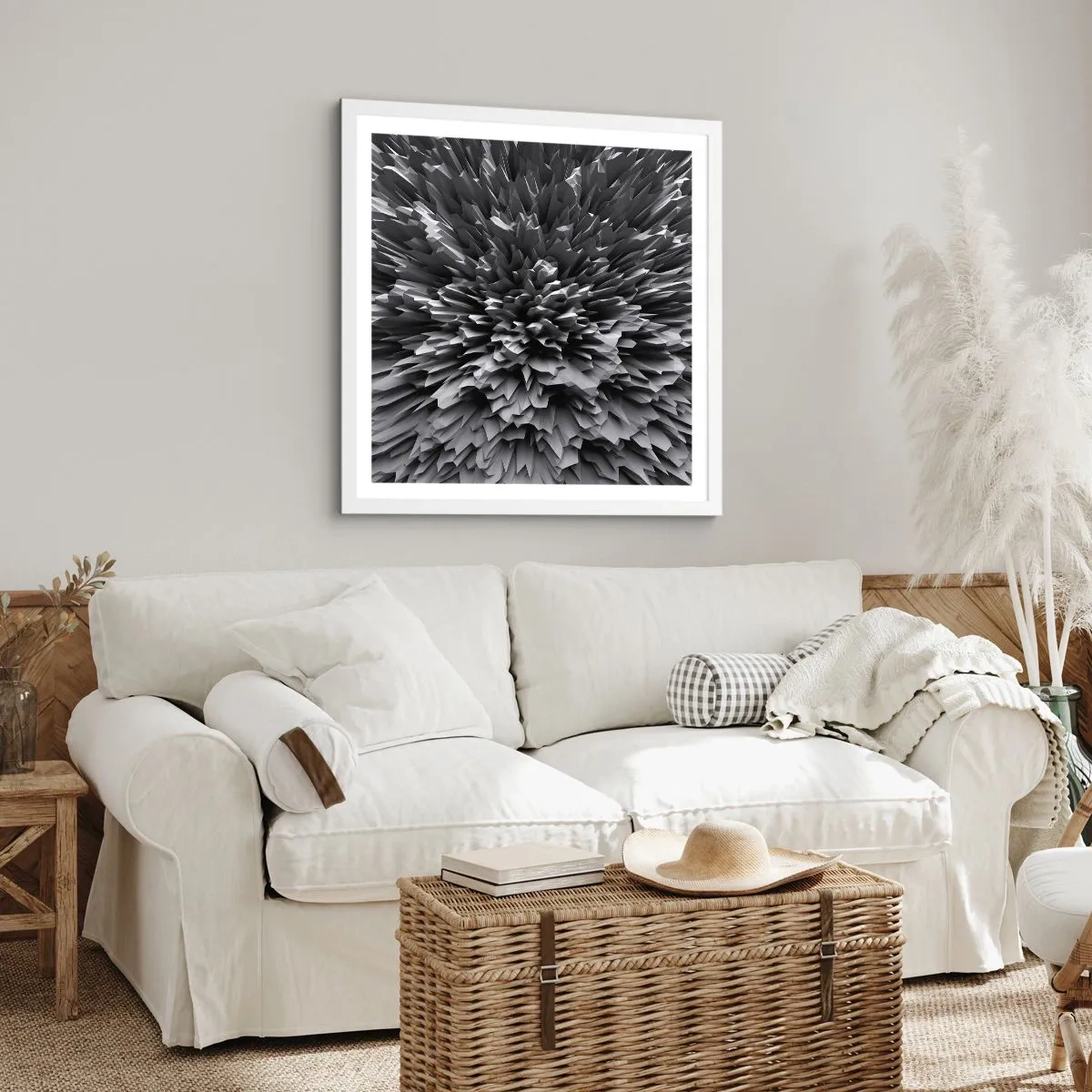 Affisch i vit ram - Det kan inte bli vassare än så här - 40x40 cm