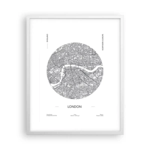 Affisch i vit ram - Londons anatomi - 40x50 cm