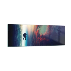 Glastavla - Bild på glas - Stå emot universumet - 90x30 cm