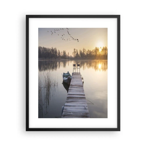 Affisch i svart ram - Kommer tillbaka om en viss tid - 40x50 cm