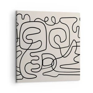 Canvastavla - Bild på duk - Följ spåret - 50x50 cm