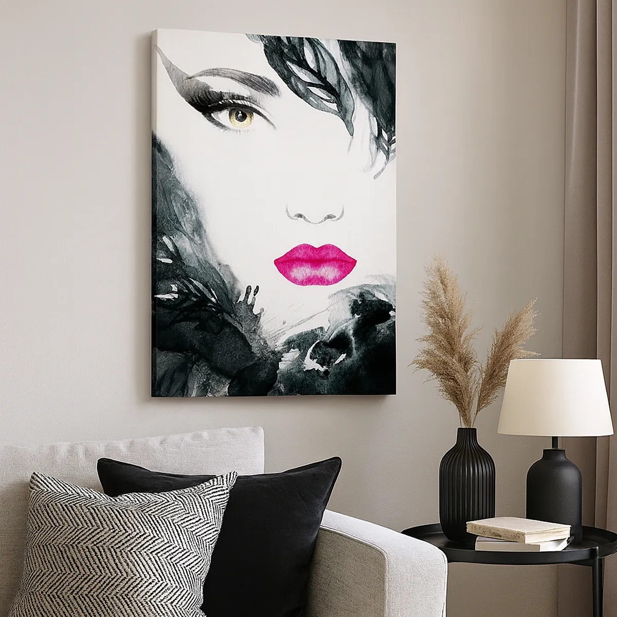 Canvastavla - Bild på duk - Observera! Femme fatale - 50x70 cm