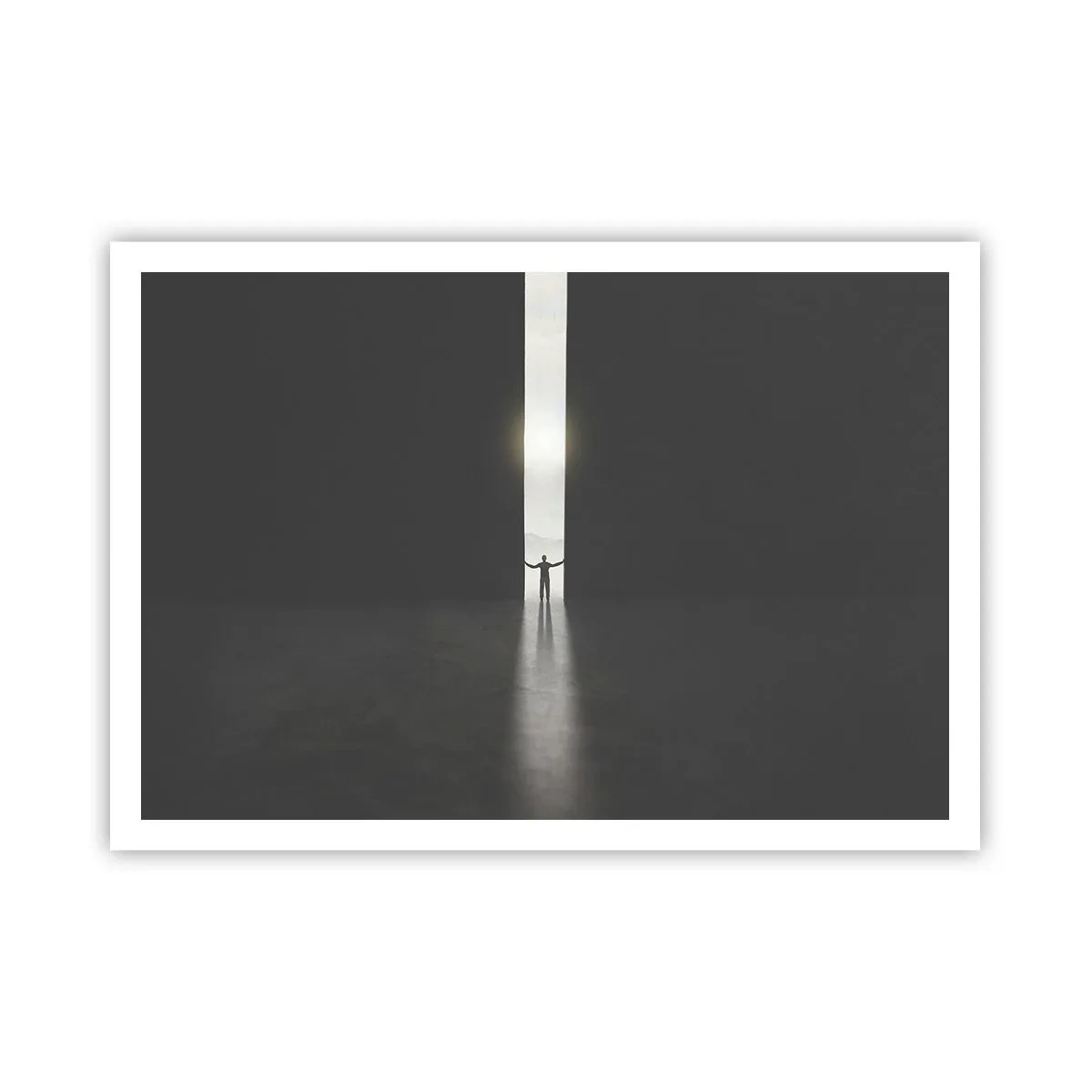 Affisch - Ett steg mot den ljusa framtiden - 100x70 cm